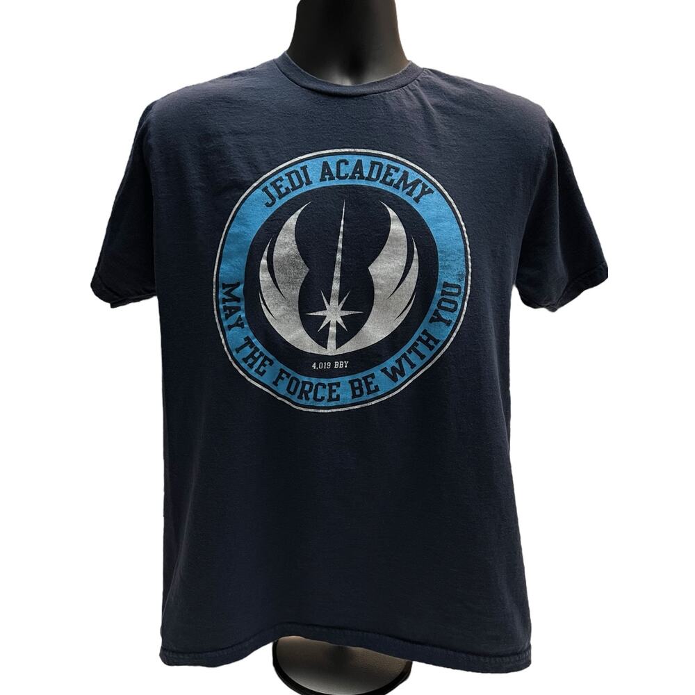 Star Wars Jedi Academy Logo T-Shirt Large Navy Blue - May The Force Be With You